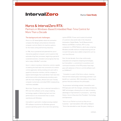 Hurco – Why CNC Leader Hurco Relies on RTX Software