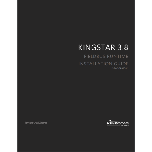 KINGSTAR 3.8 Fieldbus Runtime Installation Guide