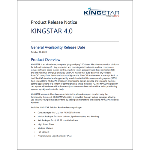 KINGSTAR 4.0 Product Release Notice