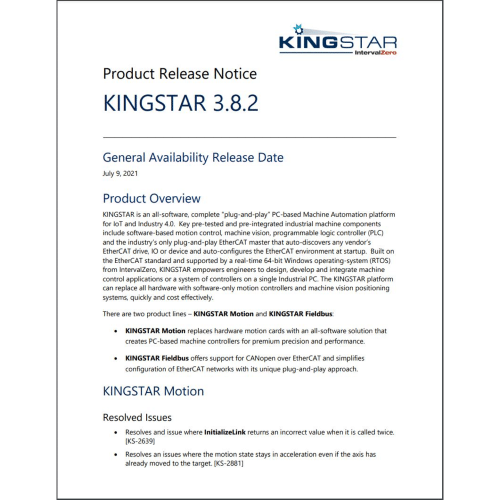 KINGSTAR 3.8.2 Product Release Notice