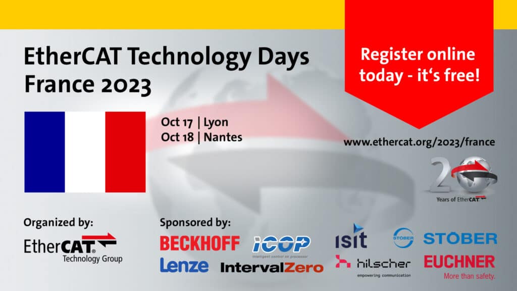 Visit us at ETG EtherCAT Technology Days 2023 in France
