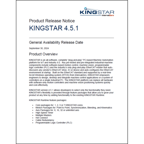 KINGSTAR 4.5.1 Product Release Notice - KINGSTAR