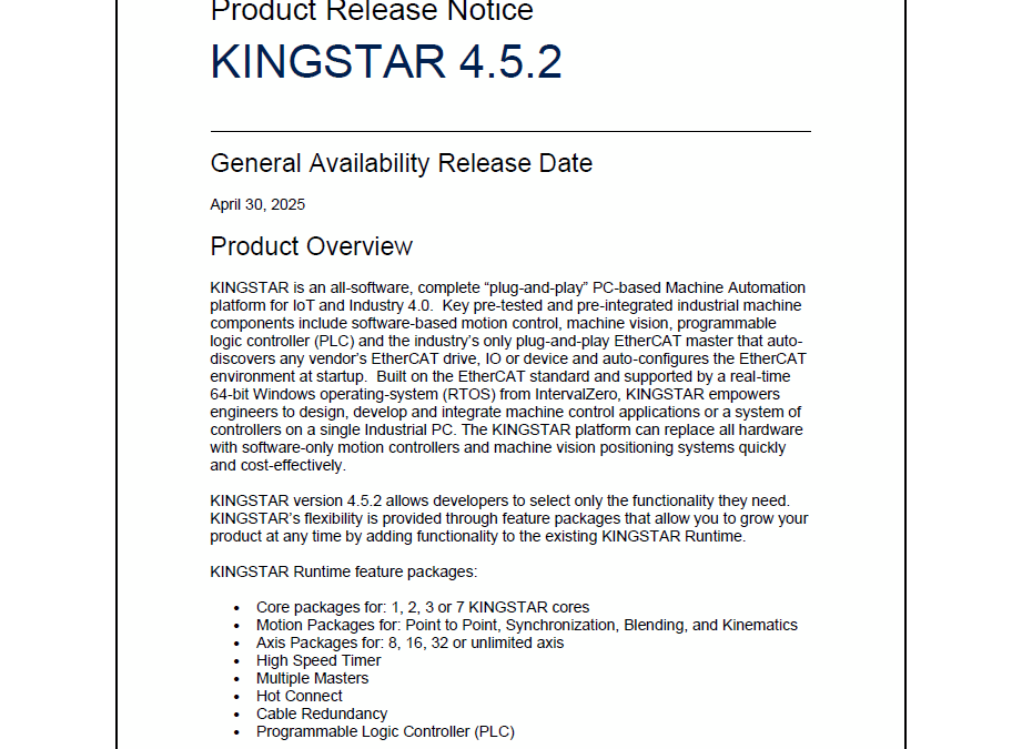 KINGSTAR 4.5.2 Product Release Notice