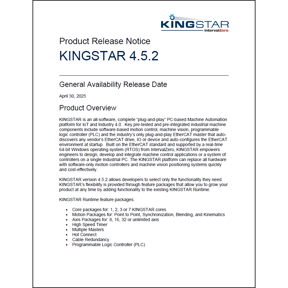 KINGSTAR 4.5.2 Product Release Notice