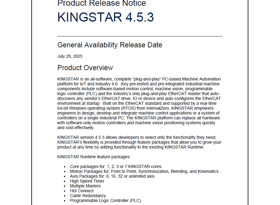 KINGSTAR 4.5.3 Product Release Notice