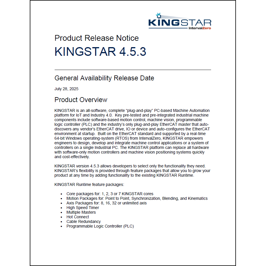 KINGSTAR 4.5.3 Product Release Notice